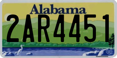 AL license plate 2AR4451