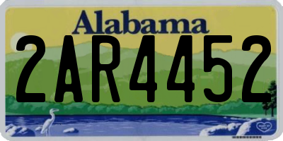 AL license plate 2AR4452
