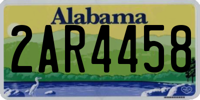 AL license plate 2AR4458