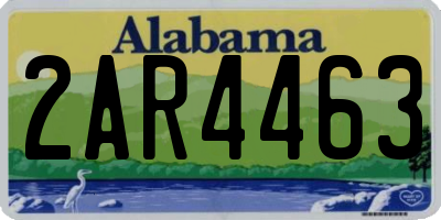 AL license plate 2AR4463