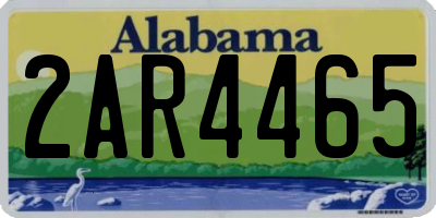 AL license plate 2AR4465