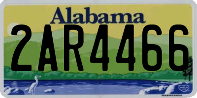 AL license plate 2AR4466