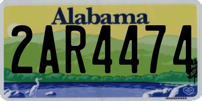 AL license plate 2AR4474