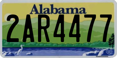 AL license plate 2AR4477