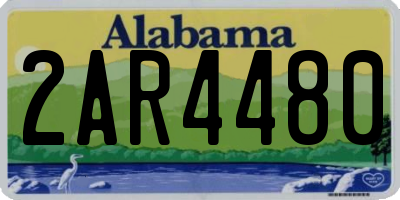 AL license plate 2AR4480