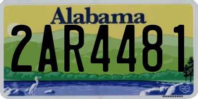 AL license plate 2AR4481