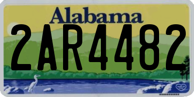 AL license plate 2AR4482