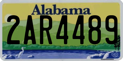 AL license plate 2AR4489
