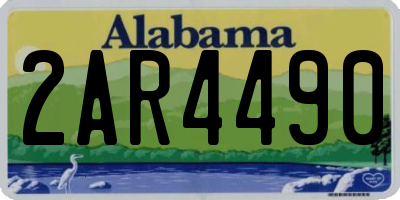 AL license plate 2AR4490