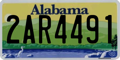 AL license plate 2AR4491