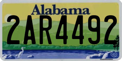 AL license plate 2AR4492