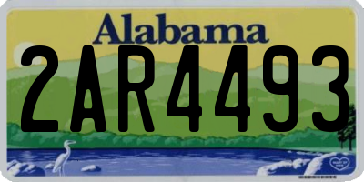 AL license plate 2AR4493