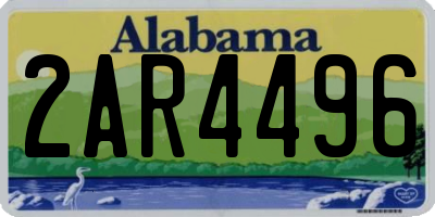 AL license plate 2AR4496