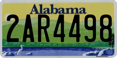AL license plate 2AR4498