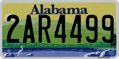AL license plate 2AR4499
