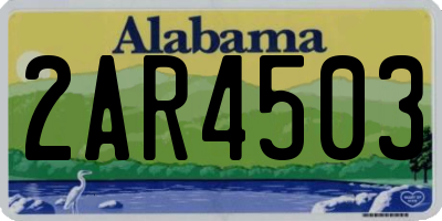 AL license plate 2AR4503
