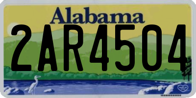 AL license plate 2AR4504