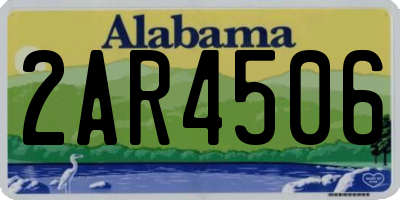AL license plate 2AR4506