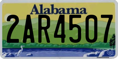 AL license plate 2AR4507