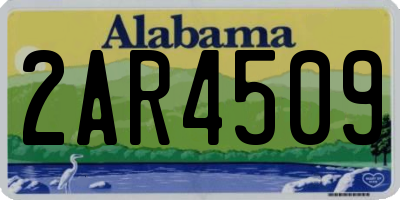 AL license plate 2AR4509