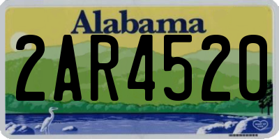 AL license plate 2AR4520