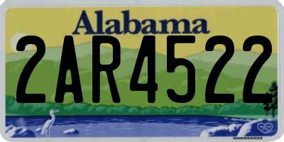 AL license plate 2AR4522