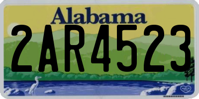 AL license plate 2AR4523