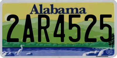 AL license plate 2AR4525