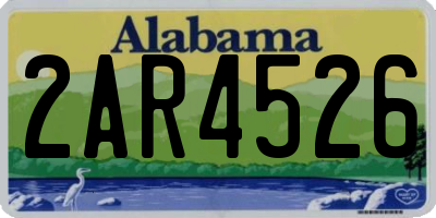 AL license plate 2AR4526
