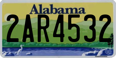 AL license plate 2AR4532