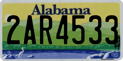 AL license plate 2AR4533