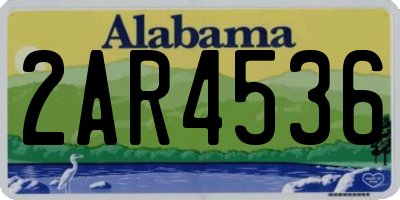 AL license plate 2AR4536