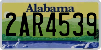 AL license plate 2AR4539