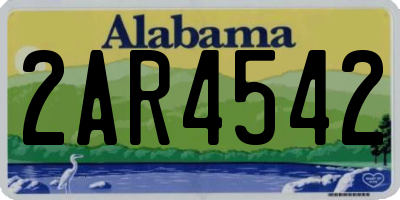 AL license plate 2AR4542