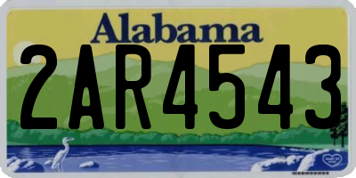 AL license plate 2AR4543