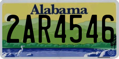AL license plate 2AR4546