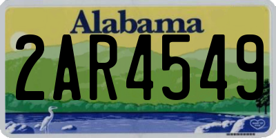 AL license plate 2AR4549