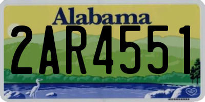 AL license plate 2AR4551