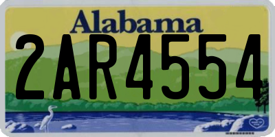 AL license plate 2AR4554