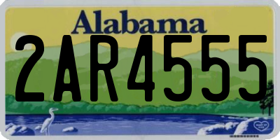 AL license plate 2AR4555