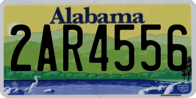 AL license plate 2AR4556