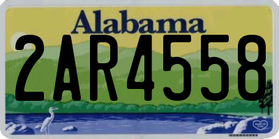 AL license plate 2AR4558
