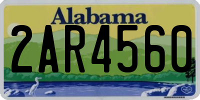 AL license plate 2AR4560