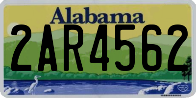 AL license plate 2AR4562