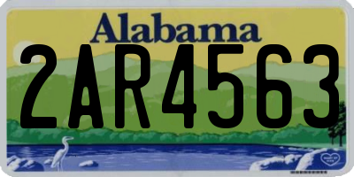 AL license plate 2AR4563