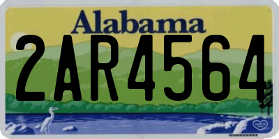 AL license plate 2AR4564