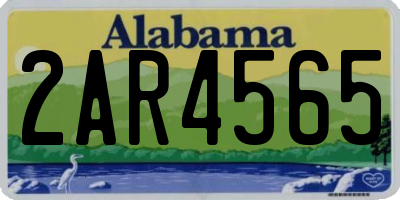 AL license plate 2AR4565