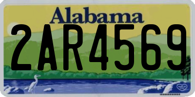 AL license plate 2AR4569