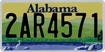 AL license plate 2AR4571