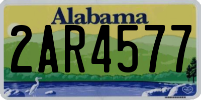 AL license plate 2AR4577